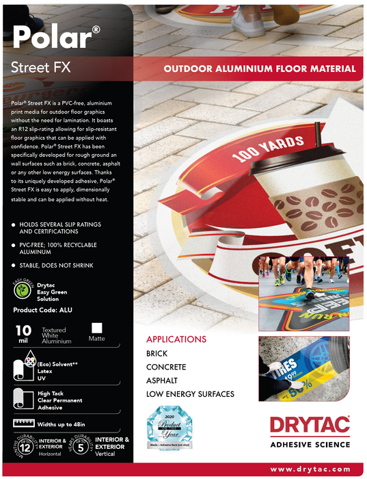 Drytac Polar Street FX Outdoor Aluminium Floor and Wall Material